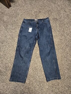 Ripton Men's Winter Jeans Blue Waist 38x34